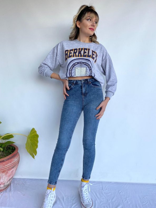 Kadın Yüksek Bel Skinny Jean Atlas Kot Pantolon - 3