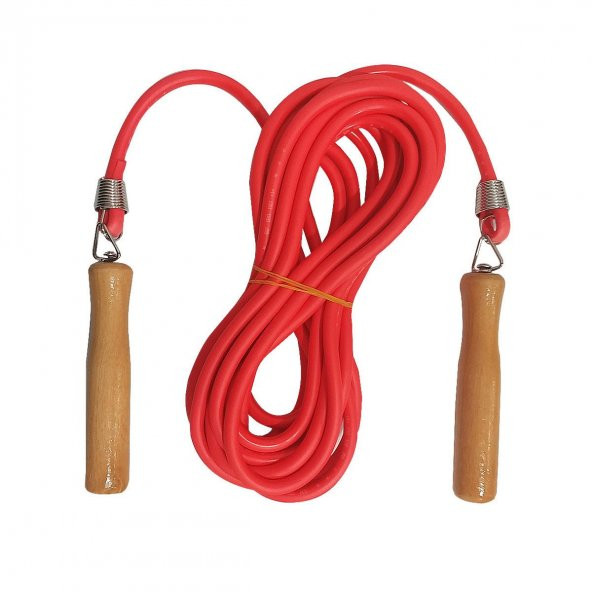 Avessa 7 Metre Ahşap Saplı Atlama ipi Kırmızı 2807K