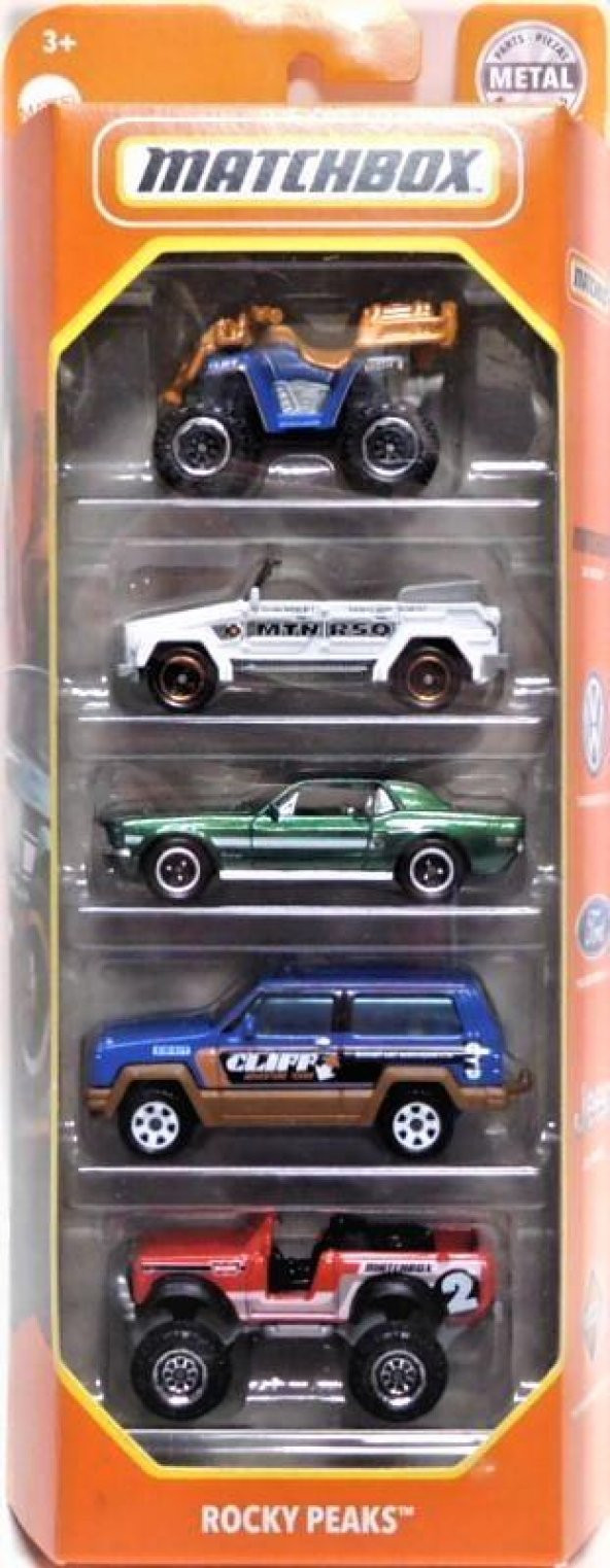 Matchbox Metal Beşli Araba Seti ROCKY PEAKS  C1817-GKJ09 - 2