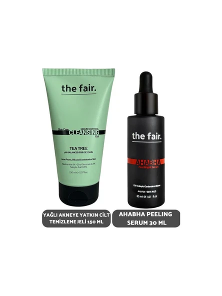 the fair Yağlı Akneye Yatkın Cilt Temizleme Jeli 150 ml ve Ahabha Peeling Serum 30 ml ürün görseli 1