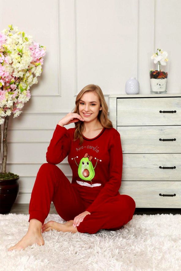 Nisanca Avakado Mevsimlik Uzun Kollu Kadın Pijama Takımı