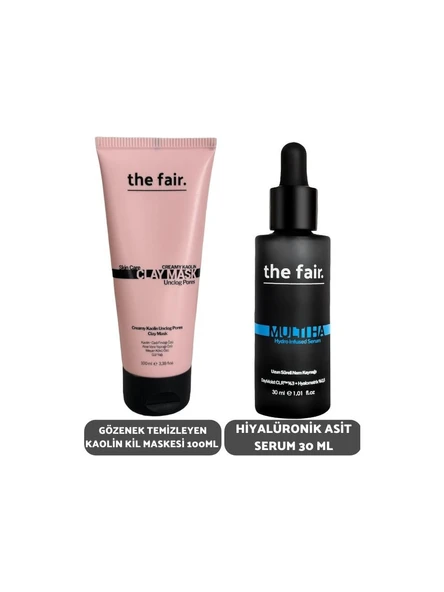 the fair. Gözenek Temizleyen Kaolin Kil Maskesi 100 ml ve Hiyalüronik Asit Serum 30 ml ürün görseli 1