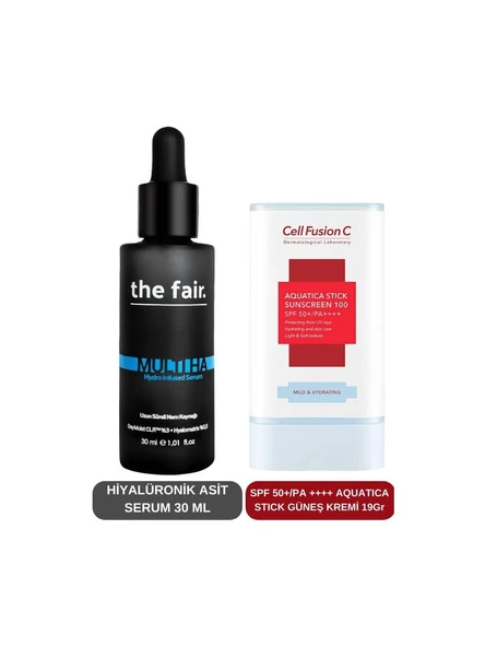 the fair. Hiyalüronik Asit Nemlendirici ve Aquatica Stick Güneş Kremi Set ürün görseli 1