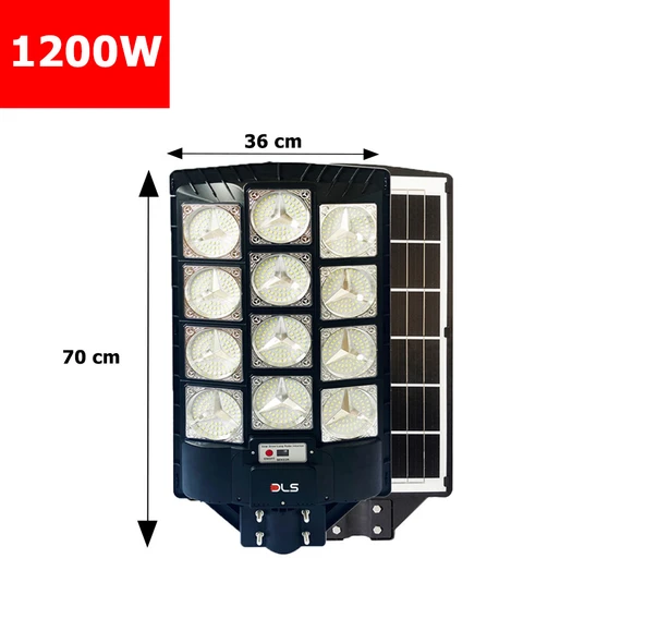 DLS 1200w Solar Güneş Enerjili Profesyonel Led Bahçe Aydınlatması Hareket Sensörlü 684 Ledli - 2