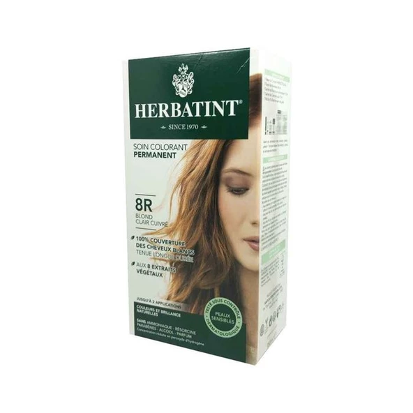 Herbatint Blond Clair Cuivre - Bitkisel - kalıcı Açık Bakır Sarı  Saç Boyası 150ml.