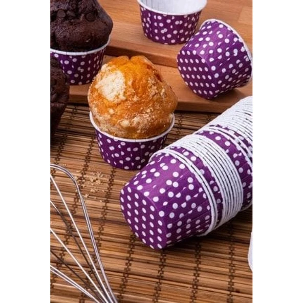 PET KAPSÜL (50X39) PUANTİYELİ MOR 25'Lİ