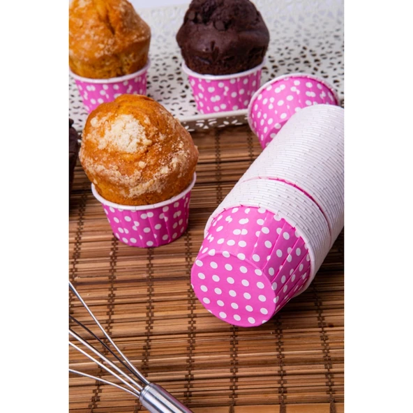PET KAPSÜL (50X39) PUANTİYELİ PEMBE 25'Lİ