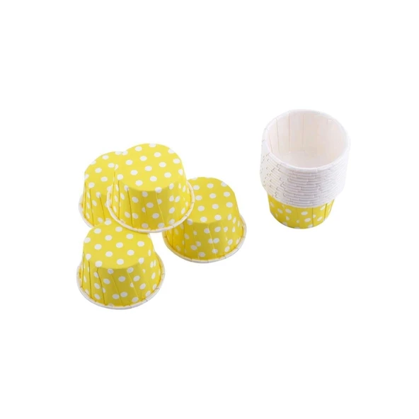 PET KAPSÜL (50X39) PUANTİYELİ SARI 25'Lİ
