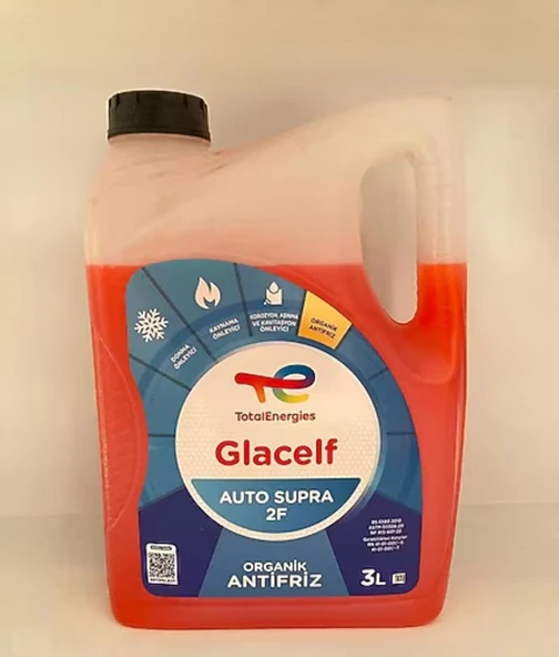 TOTAL GLACELF 2F SUPRA ORGANİK KIRMIZI ANTİFRİZ 3 LT 2025 ÜRETİM ürün görseli 1