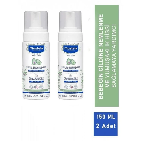 Mustela Konak Önleyici Yenidoğan Köpük Şampuan 150 Ml 2 Adet