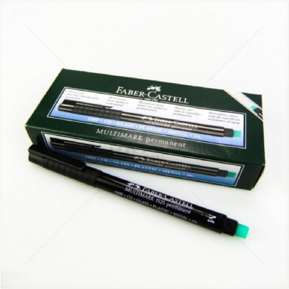 FABER PERMANENT ASETAT KALEMI S YESIL 10 LU KUTU