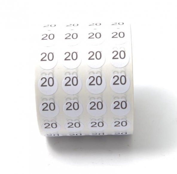 Fdm Numaralı Etiket 20 Numara (1 Rulo 5000 Adet) - 2