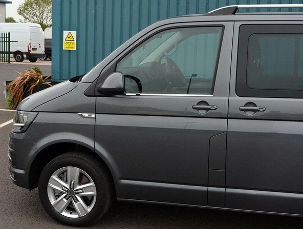 VW T6 Transporter Krom Cam Çıtası 2 Parça 2015 ve Sonrası - 2