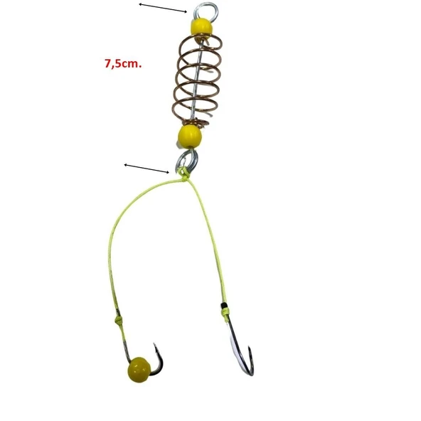 Boncuklu 2 İğneli Mini Sazan Yayı - 3