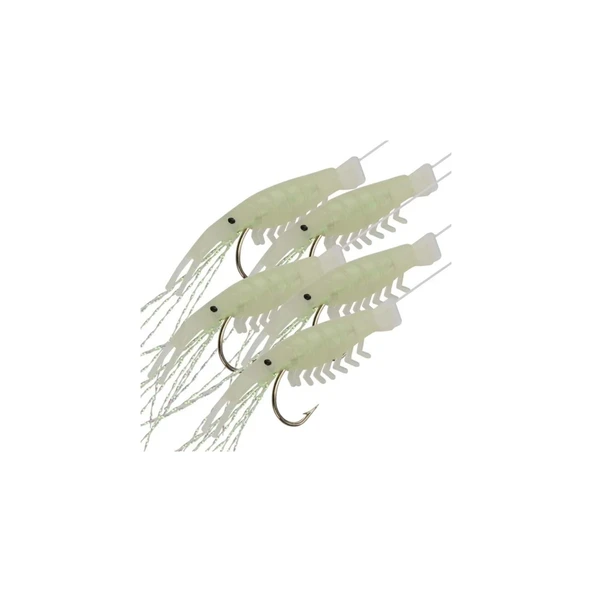 Sabiki Living Shrimp Karides No:13-4 Kanca Glow 5li Lüfer Palamut Levrek Çaparisi - Resim 3