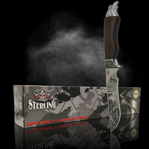 300.S2003 STERLING 29cm Kahverengi Avcı Bıçağı - 11