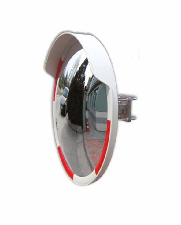 Evelux Trafik Güvenlik Aynası 80 Cm Beyaz Kırmızı ürün görseli 1