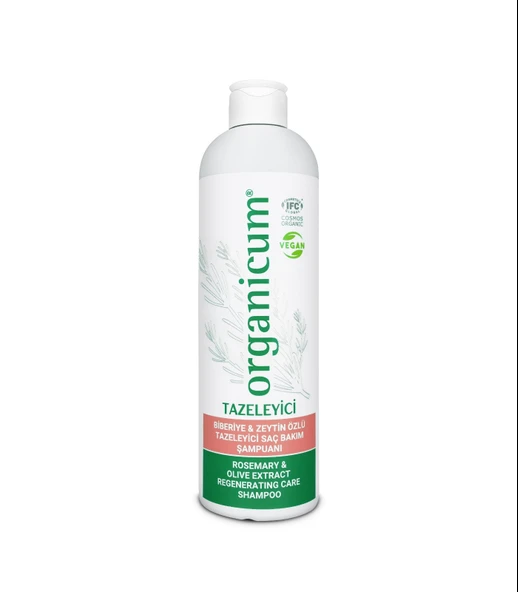 Organicum Biberiye ve Zeytin Özlü Tazeleyici Bakım Şampuanı 350 ml