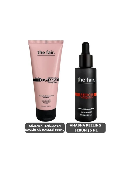 the fair. Gözenek Temizleyen Kaolin Kil Maskesi 100 ml ve Ahabha Peeling Serum 30 ml ürün görseli 1