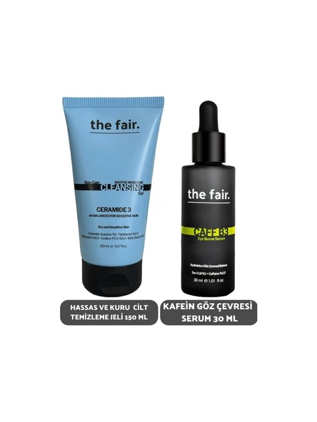 the fair. Hassas ve Kuru Cilt Temizleme Jeli 150 ml ve Kafein Göz Çevresi Serum 30 ml ürün görseli 1