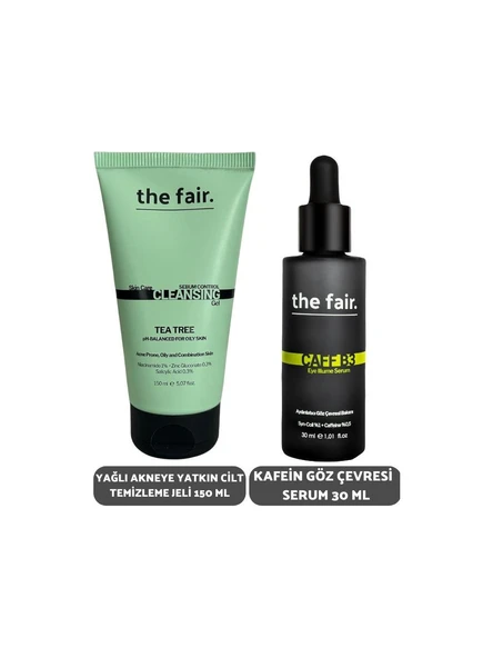 the fair. Yağlı Akneye Yatkın Cilt Temizleme Jeli 150 ml ve Kafein Göz Çevresi Serum 30 ml ürün görseli 1