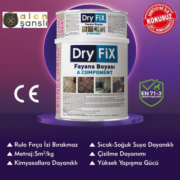 DryFix Faience Paint Fayans Boyası 2 Lt