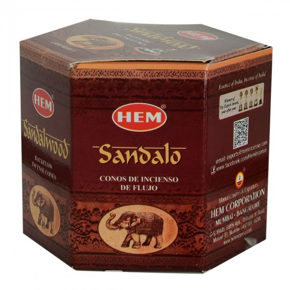 Hem Tütsü Geri Akış Şelale Sandal Ağacı Kokulu 40 Konik Tütsü - Sandalwood Backflow Incense Cones - 5