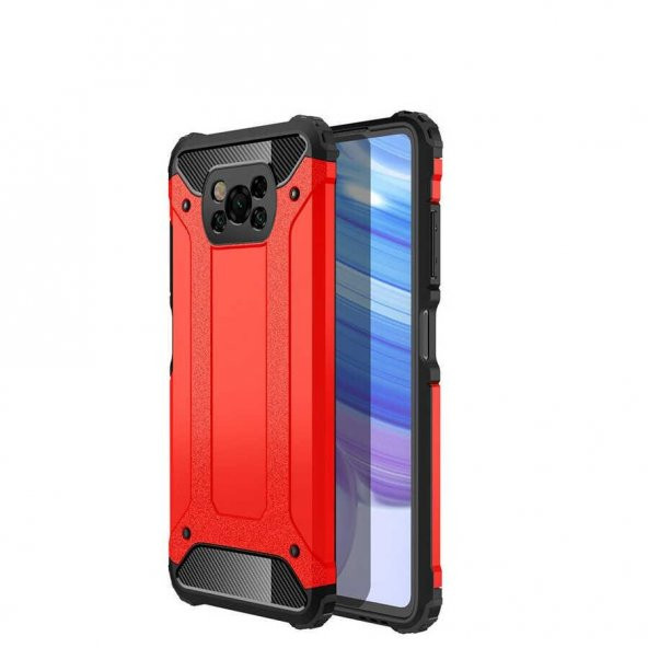 Xiaomi Poco X3 Kılıf Kılıf Armor Hybrid Zırh Ultra Koruma - 5