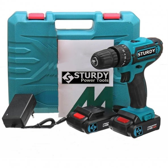 Sturdy Power Tools 32 Volt 5.0 Amper Çift Akülü Şarjlı Vidalama Matkap - 3
