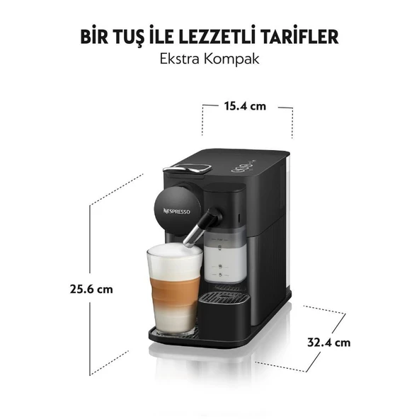 Nespresso F121 Latissima One Süt Çözümlü Kapsüllü Kahve Makinesi Siyah - 3