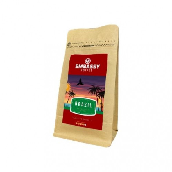 Embassy Coffee Brazil Fine Cup Filtre Öğütülmüş Kahve 250 gr.