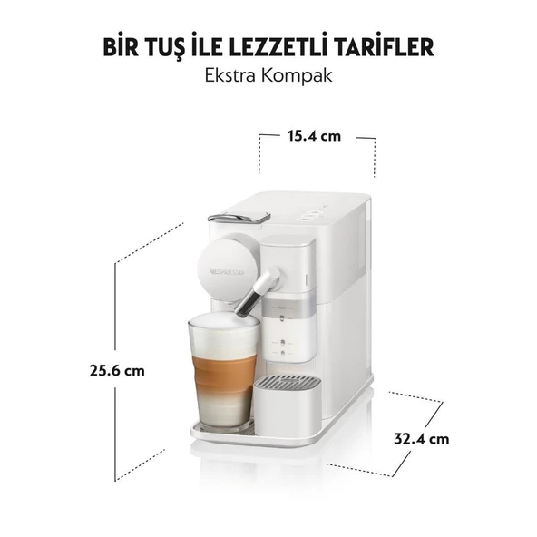 Nespresso F121 Latissima One Süt Çözümlü Kapsüllü Kahve Makinesi Beyaz - 4