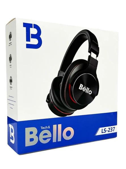 Bello Ls237 Siyah Bluetooth Kulak Üstü Kafa Bantlı Kulaklık - 6