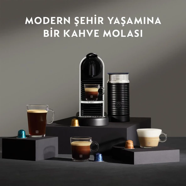 Nespresso D145 Citiz Kapsüllü Kahve Makinesi ve Süt Köpürtücü Aksesuar Platinum - 7