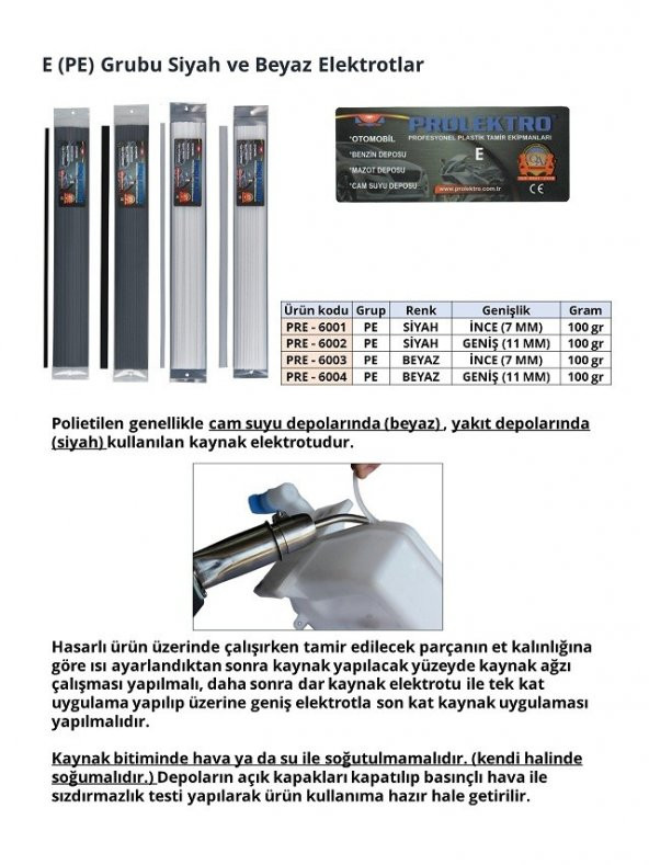 Prolektro E Siyah İnce (Pe) - Plastik Elektrot - 3