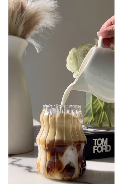 Borosilikat Sunum Bardağı, Kahve Bardağı, Meşrubat Bardağı, Isı Dayanıklı Bardak (550 ml) Straw - Resim 6