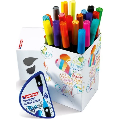 Edding Brush Pen Colour Happy Set 20 Renk - Renklendirme Kalemleri