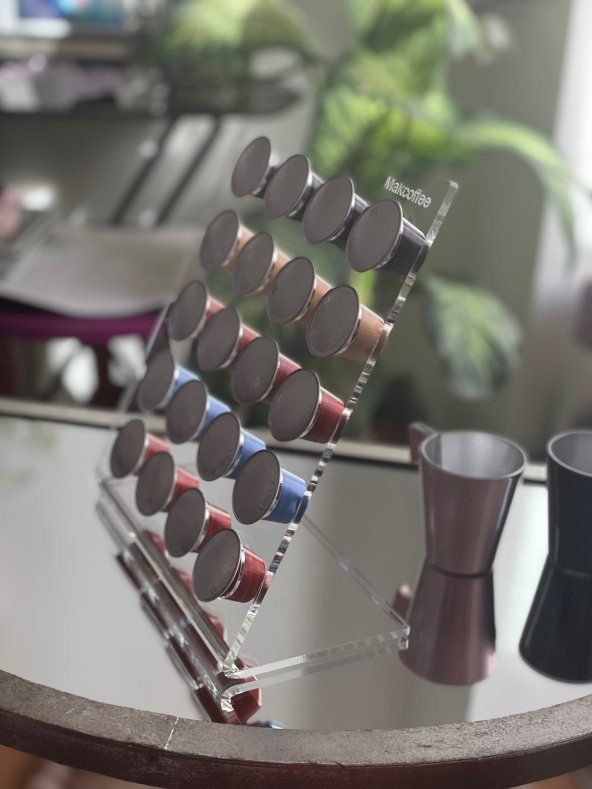Makcoffee NESPRESSO KAPSÜL KAHVE STANDI AYAKLI 20 KAPASİTELİ NESPRESSO KAPSÜLÜ UYUMLU - 4