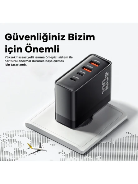 Bt-03 100w 3 Port Usb Type-c Hızlı Şarj Adaptörü - 5