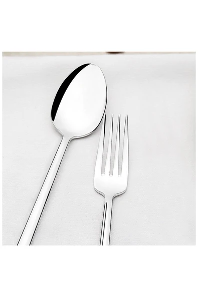 Nehir Dalyan 30 Parça Sade Bıçaksız Çatal Kaşık Takımı - Resim 3