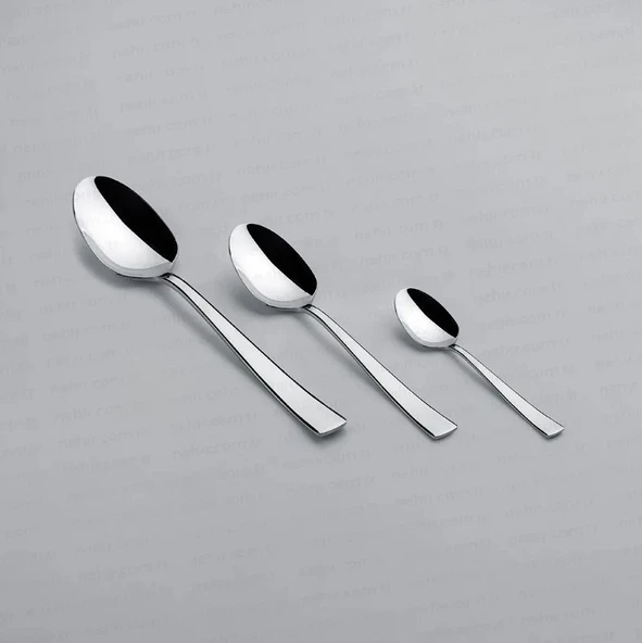 Nehir Deniz Sade 6 Kişilik 30 Parça Çatal Kaşık Takımı (Bıçaksız) - Resim 3