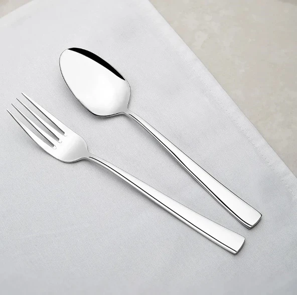 Nehir Deniz Sade 6 Kişilik 30 Parça Çatal Kaşık Takımı (Bıçaksız) ürün görseli 1