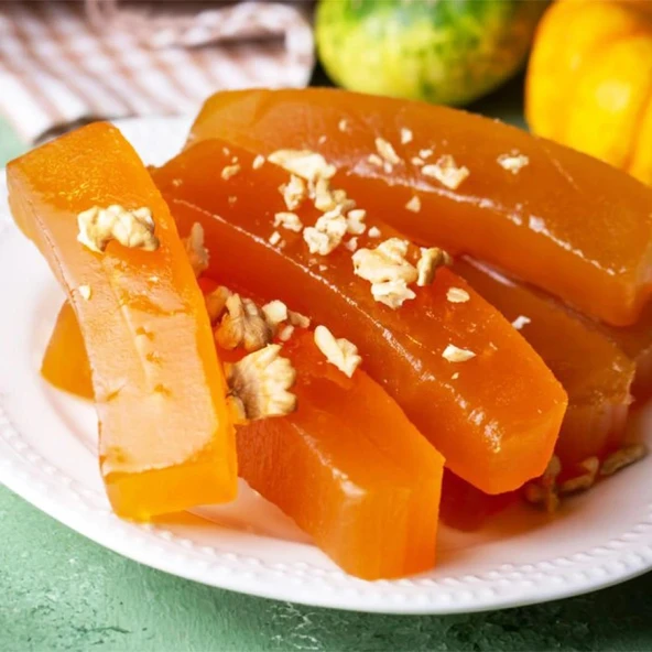 Doğal Kabak Reçeli Kabak Tatlısı Çubuk 1000 g e - 3