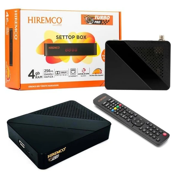 Hiremco Turbo Pro Dahili Wifi Full HD Mini Uydu Alıcısı Linux Tabanlı 4GB Ram Dahili Hafıza - 4
