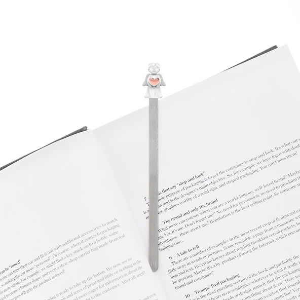 Metalmorphose Melek &  Rose Gold Kalp Kitap Ayracı - 3