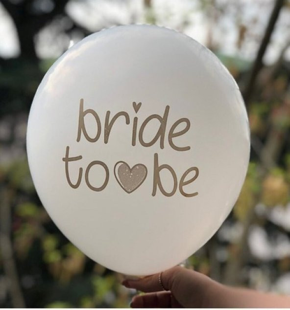5 Adet Bride To Be Gold Baskılı Beyaz - Pembe Balon Set- Gelin Balonu