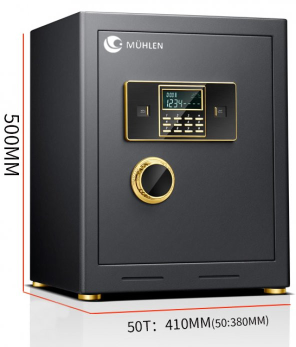 Mühlen Shutz 50T Çelik Kasa Para Kasası Değerli Eşya ve Mücevher Kasası - 2