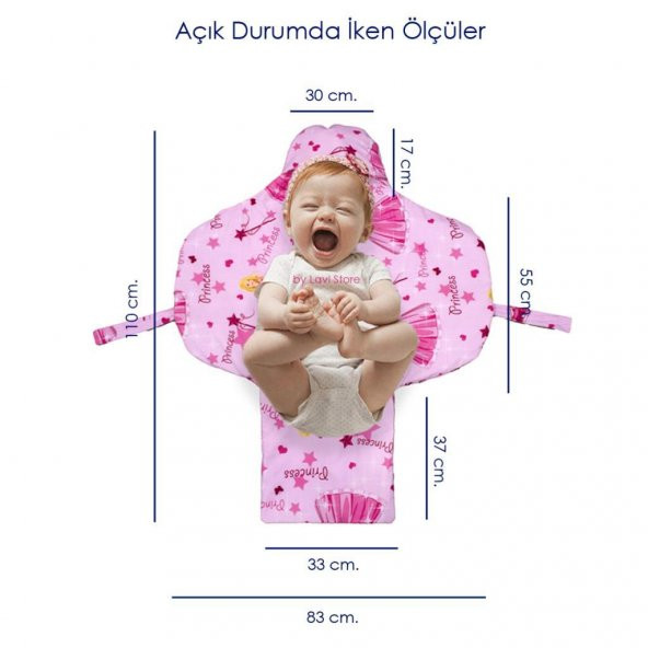 Bebek Bakım Örtüsü Alt Açma Bezi Minderi Pedi Örtüsü Ana Kucağı  I  Uyku Tulumu Pembe Renk - 3