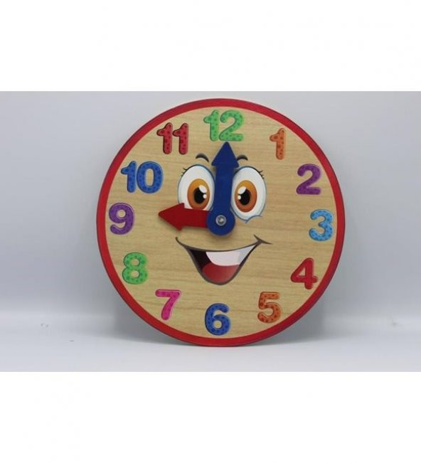 Hamaha Wooden Toys Ahşap Eğitici Geliştirici Okul Öncesi Saat Oyuncak