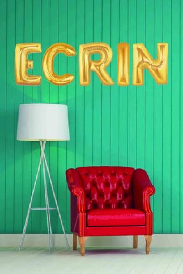 doğum günü Ecrin altın harf folyo balon set